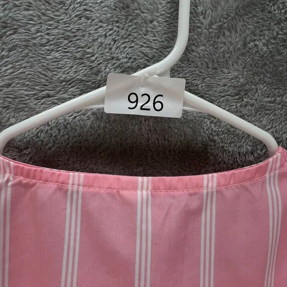 Pink White M Striped Tie Front Peplum Puff Sleeve Jacket Coquette Babydoll Girly - Picture 8 of 8